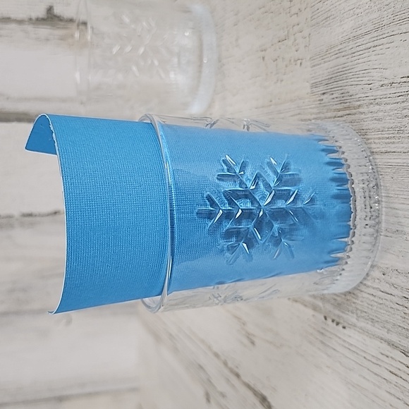 Set of 2 Snowflakes Rocks Glass bourbon whiskey rocks drinking glasses NEW - Picture 2 of 5